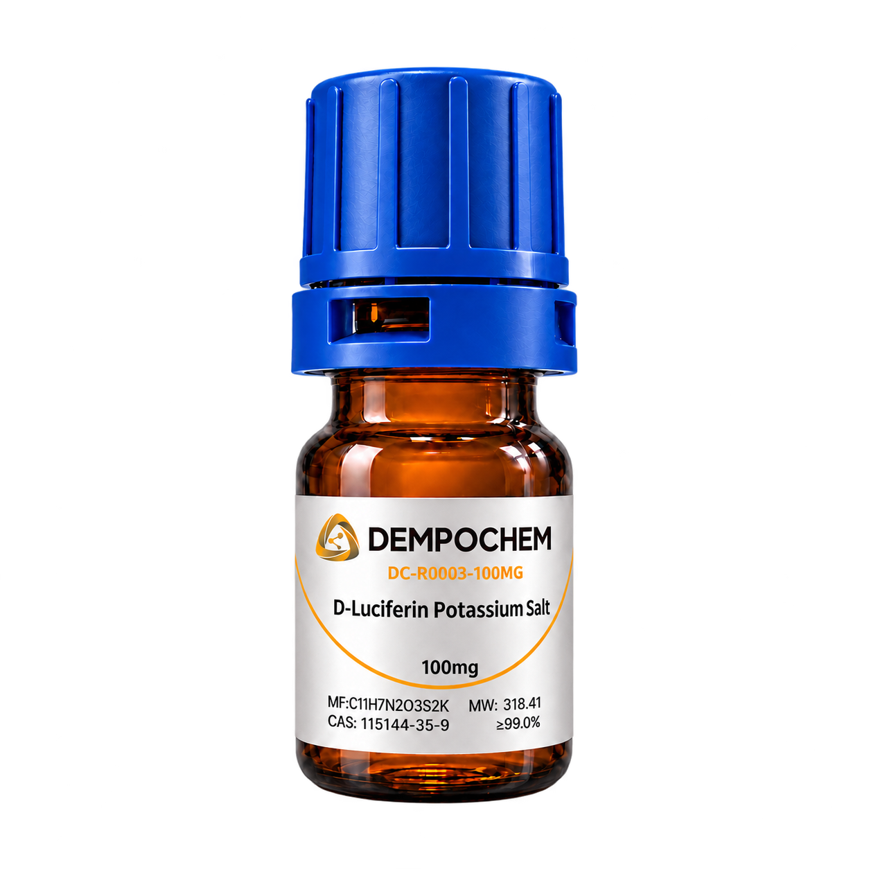 DempoChem D-luciferin potassium salt 100 mg reagent bottle