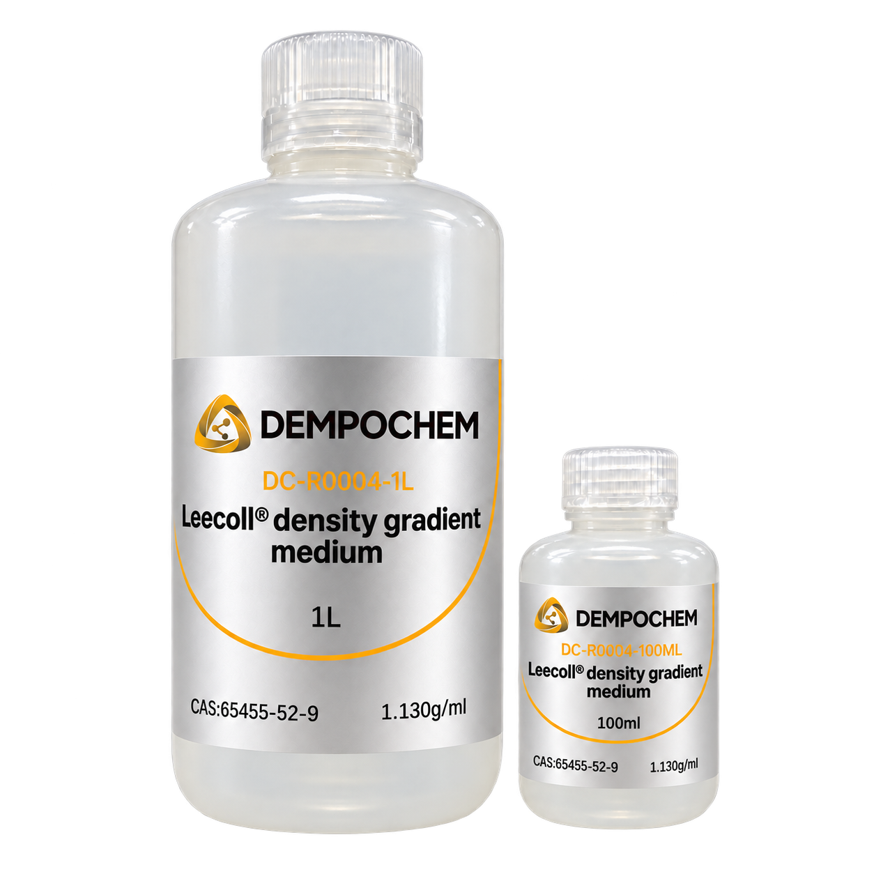 DempoChem Leecoll density gradient medium in 1 L and 100 mL bottles